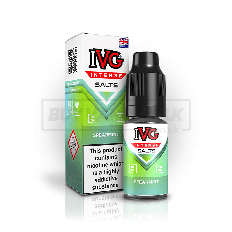 Spearmint IVG Intense Nic Salt E-Liquid Pack of 10
