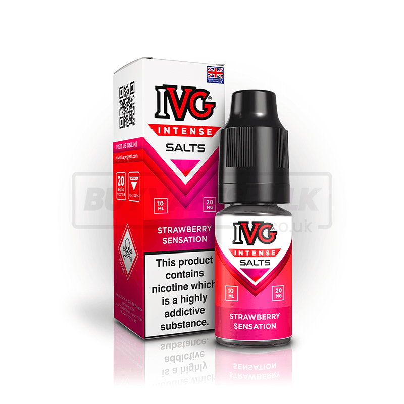 Strawberry Sensation IVG Intense Nic Salt E-Liquid Pack of 10