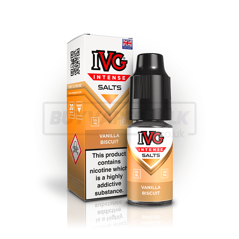Vanilla Biscuit IVG Intense Nic Salt E-Liquid Pack of 10