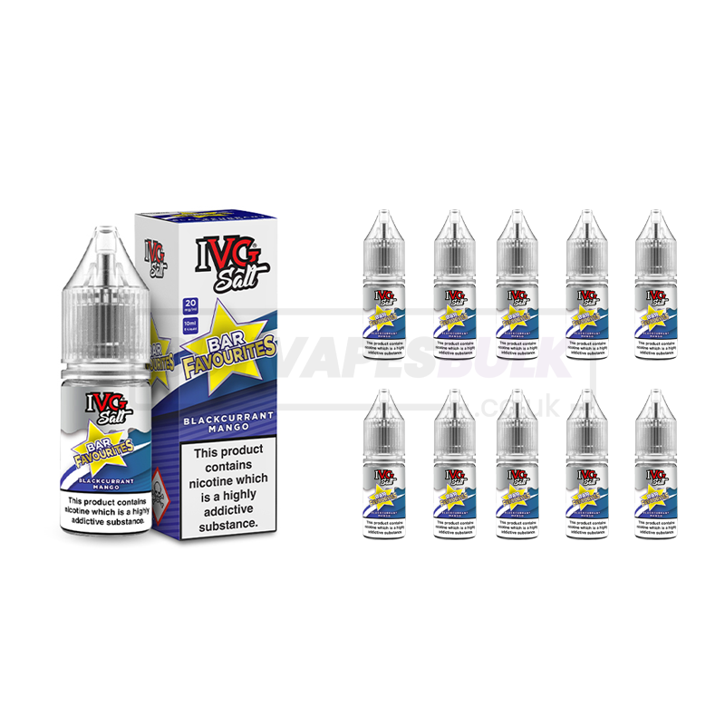 Blackcurrant Mango IVG Nic Salt E-Liquid Pack of 10 x (10ml)