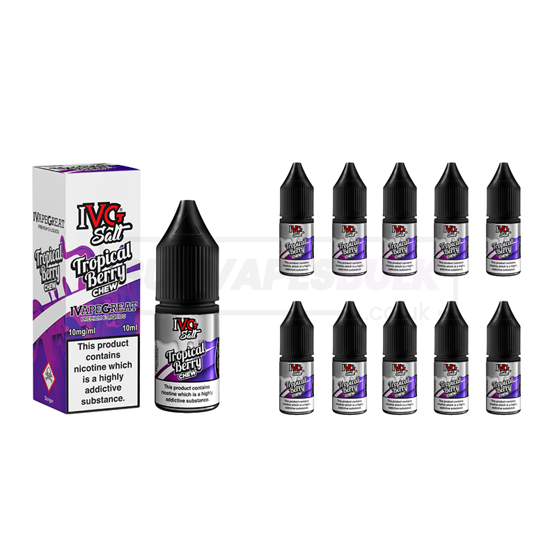 Tropical Berry Chew IVG Nic Salt E-Liquid Pack of 10 x (10ml)