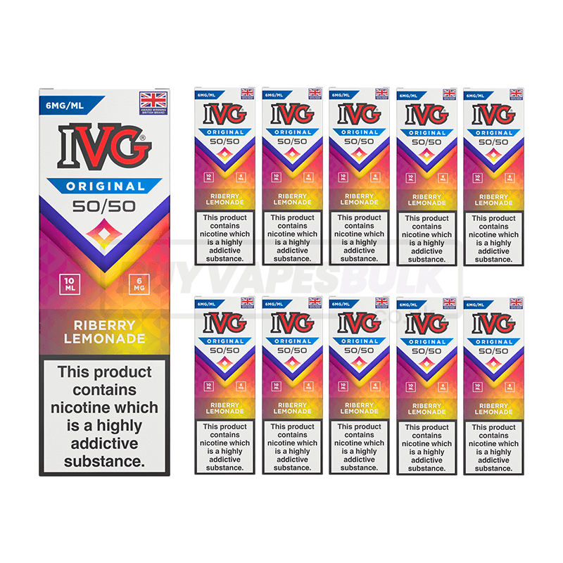 IVG Original 50/50 E-Liquid 10 Pack Riberry Lemonade