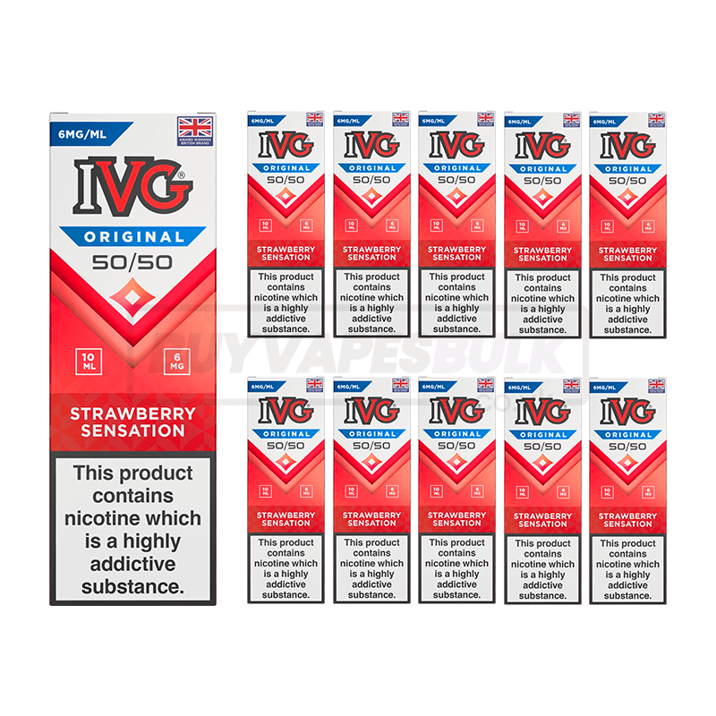 IVG Original 50/50 E-Liquid 10 Pack Strawberry Sensation