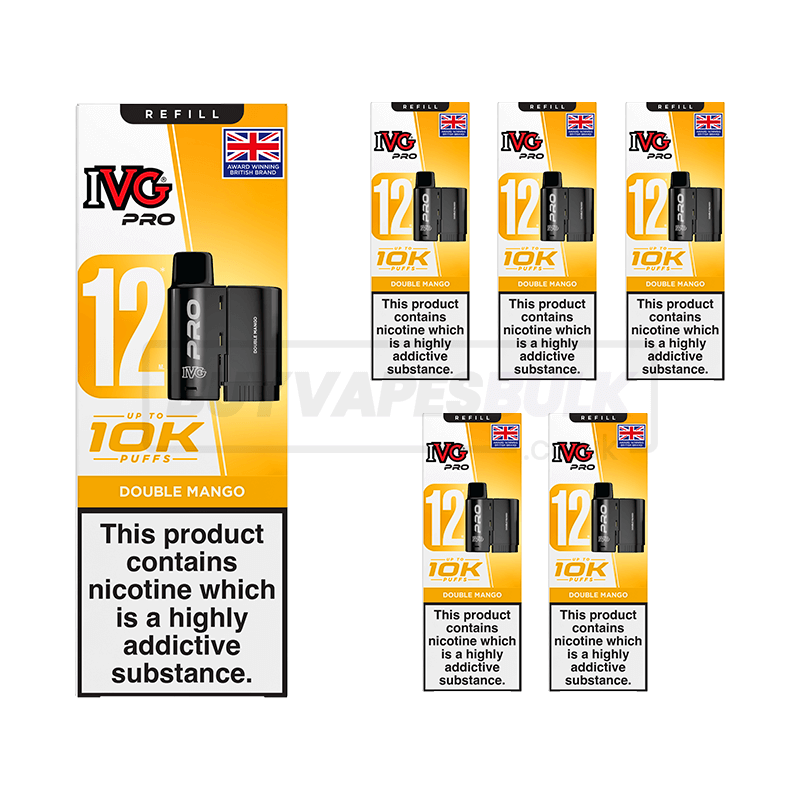 IVG Pro 12 10K Refill Pods 5 Pack Double Mango