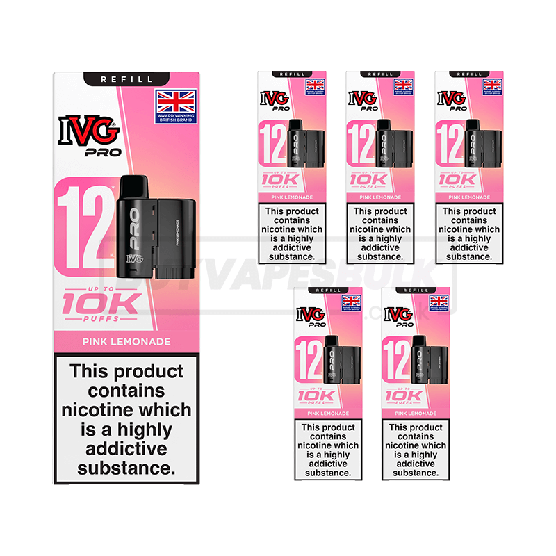 IVG Pro 12 10K Refill Pods 5 Pack Pink Lemonade