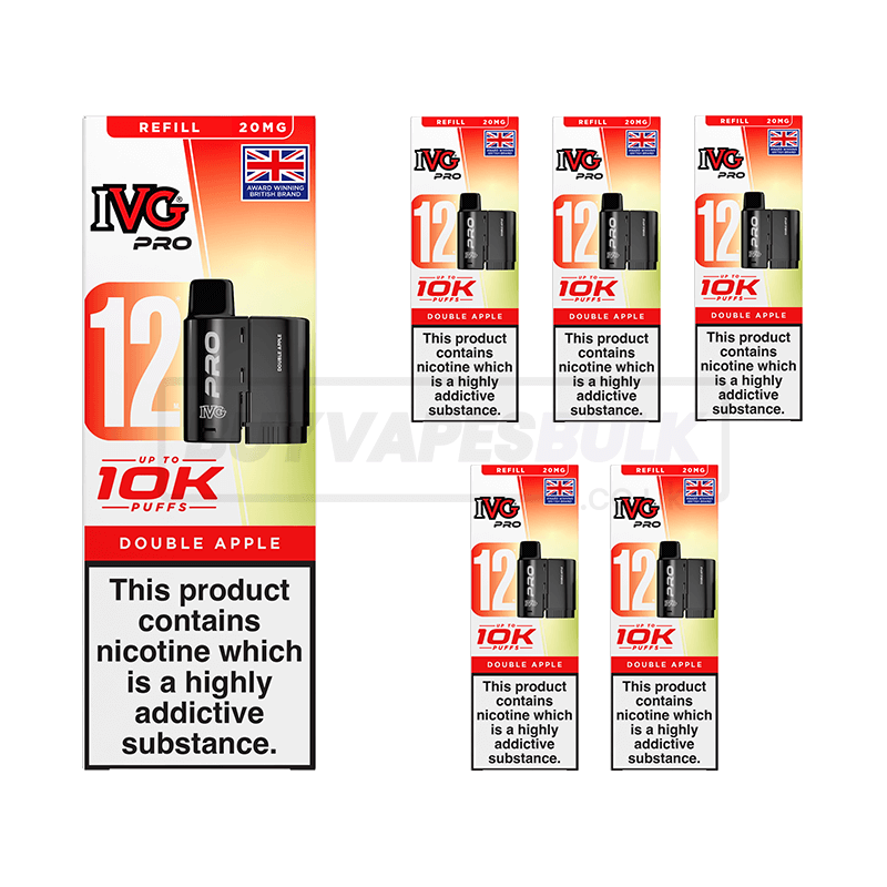IVG Pro 12 10K Refill Pods 5 Pack Double Apple (NEW)