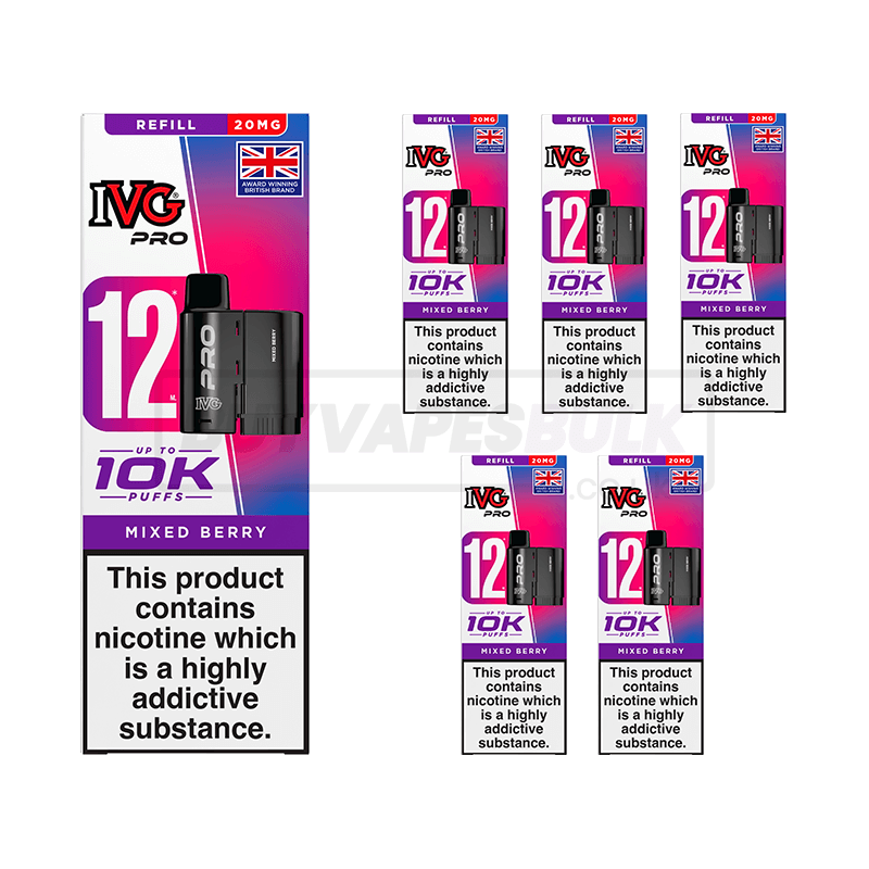 IVG Pro 12 10K Refill Pods 5 Pack Mixed Berry (NEW)