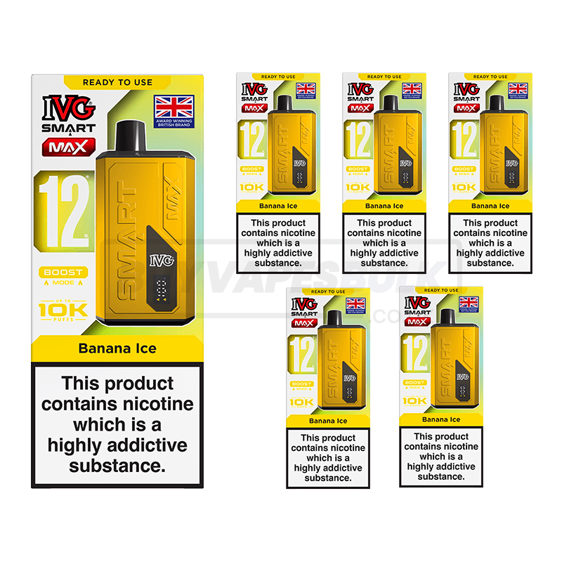 IVG Smart Max 10K Vape Kit 5 Pack Banana Ice