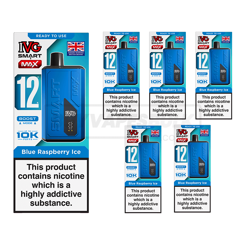 Blue Raspberry Ice IVG Smart Max 10K Vape Kit 5 Pack