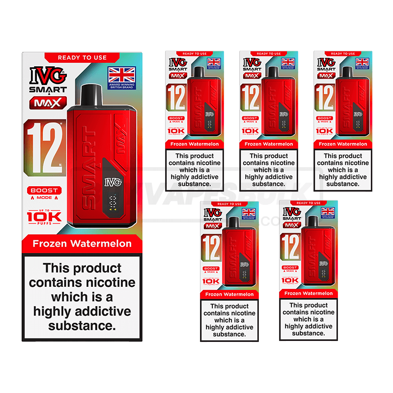 Frozen Watermelon IVG Smart Max 10K Vape Kit 5 Pack