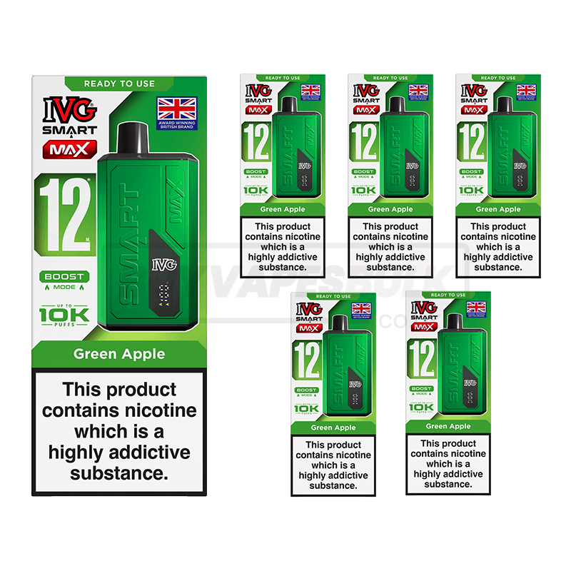Green Apple IVG Smart Max 10K Vape Kit 5 Pack