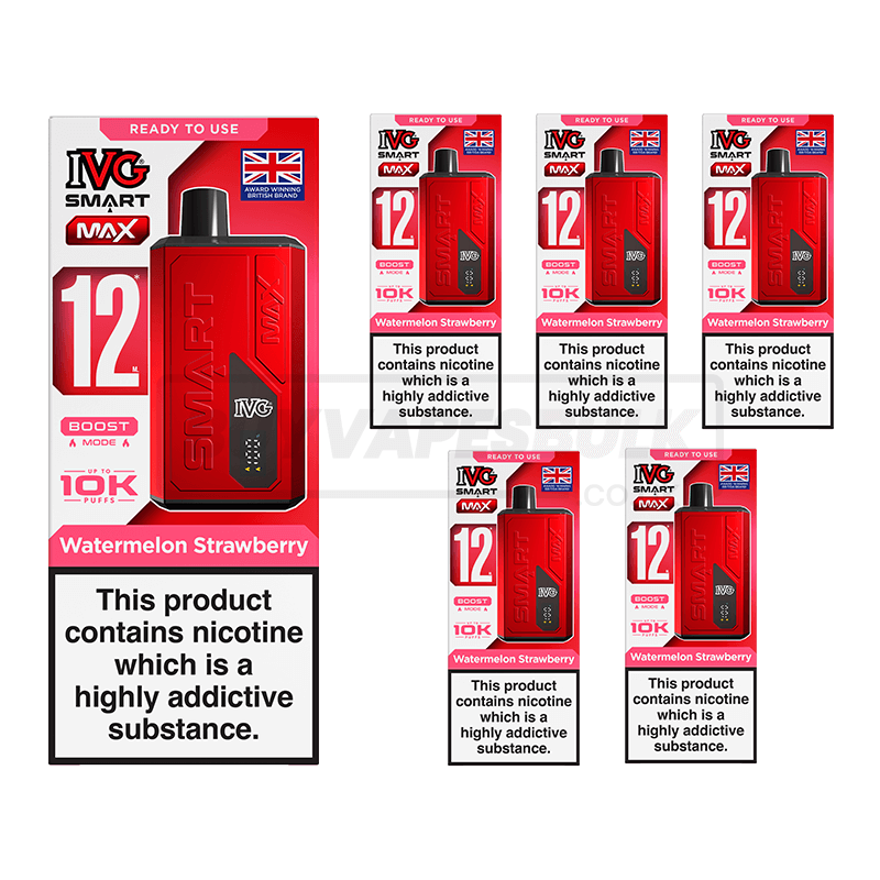 IVG Smart Max 10K Vape Kit 5 Pack Watermelon Strawberry