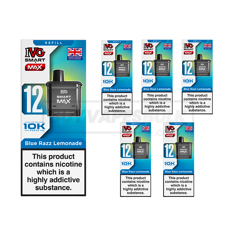 Blue Razz Lemonade IVG Smart Max 10K Refill Pods 5 Pack