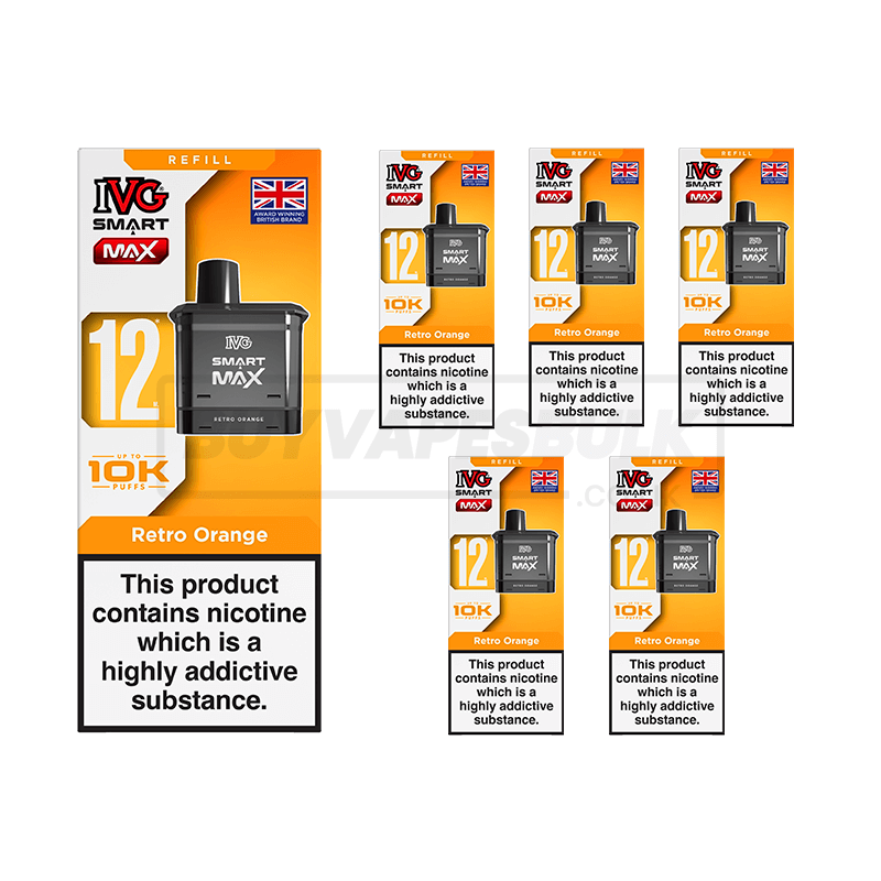 Retro Orange IVG Smart Max 10K Refill Pods 5 Pack