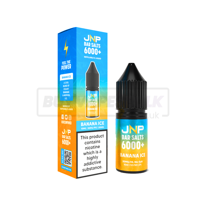 JNP Crystal Bar Nic Salt E-Liquid 10 Pack Banana Ice