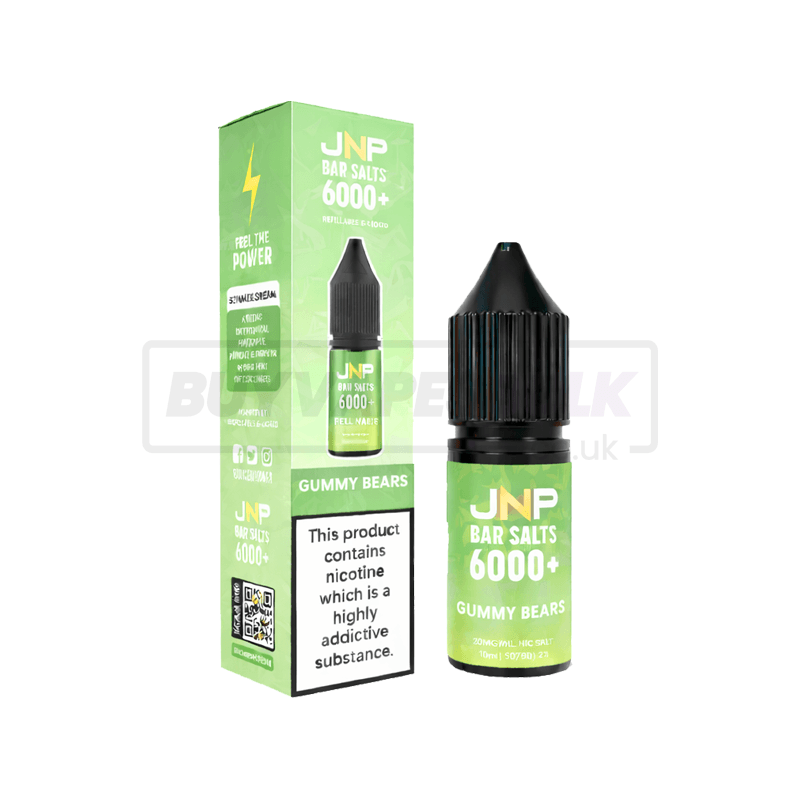 JNP Crystal Bar Nic Salt E-Liquid 10 Pack Gummy Bears