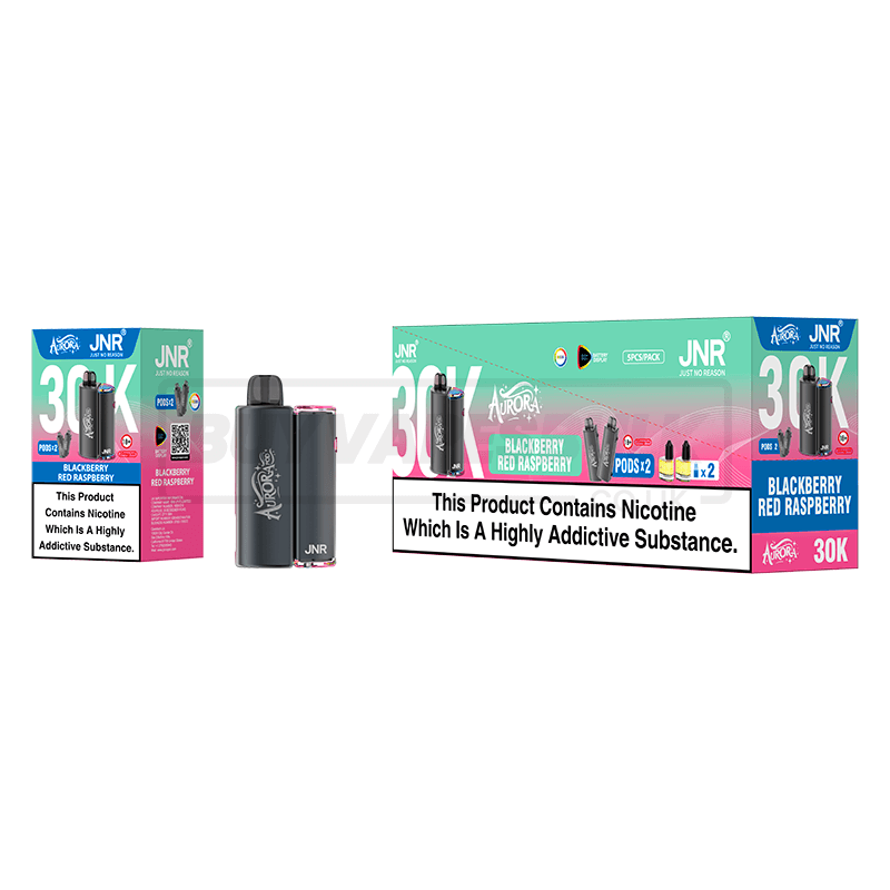 Blackberry Red Raspberry JNR Aurora 30K Prefilled Vape Kit 5 Pack