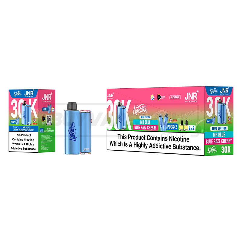 Blue Edition JNR Aurora 30K Prefilled Vape Kit 5 Pack
