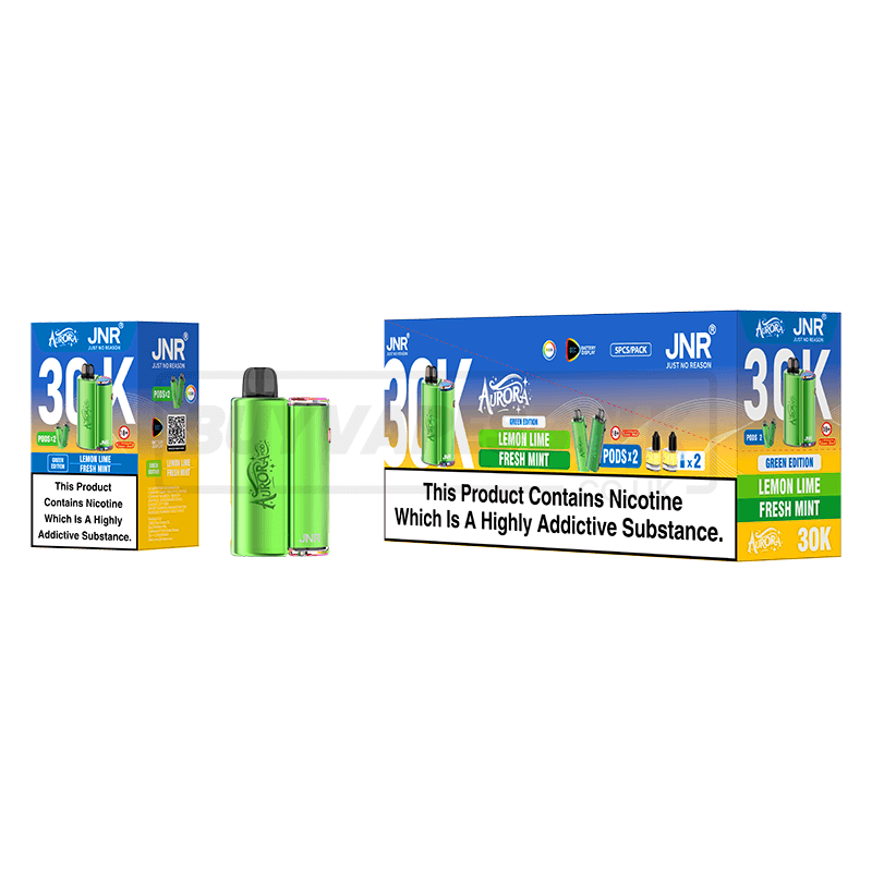 Green Edition Edition JNR Aurora 30K Prefilled Vape Kit 5 Pack