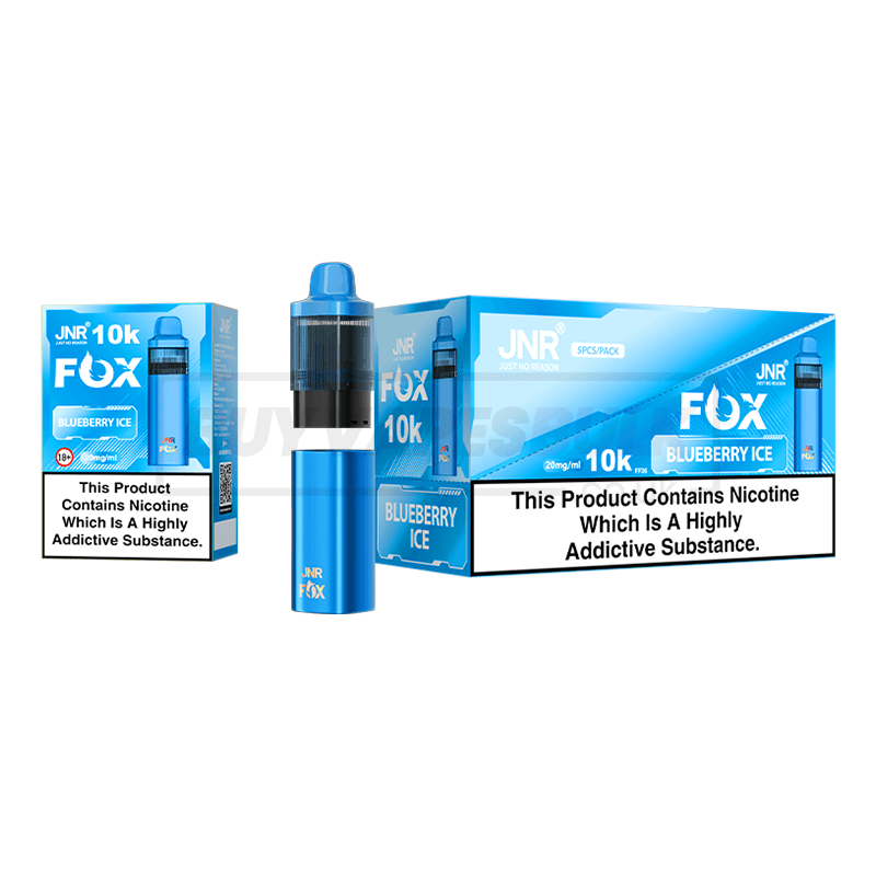 Blueberry Ice JNR Fox 10K Prefilled Vape Kit 5 Pack