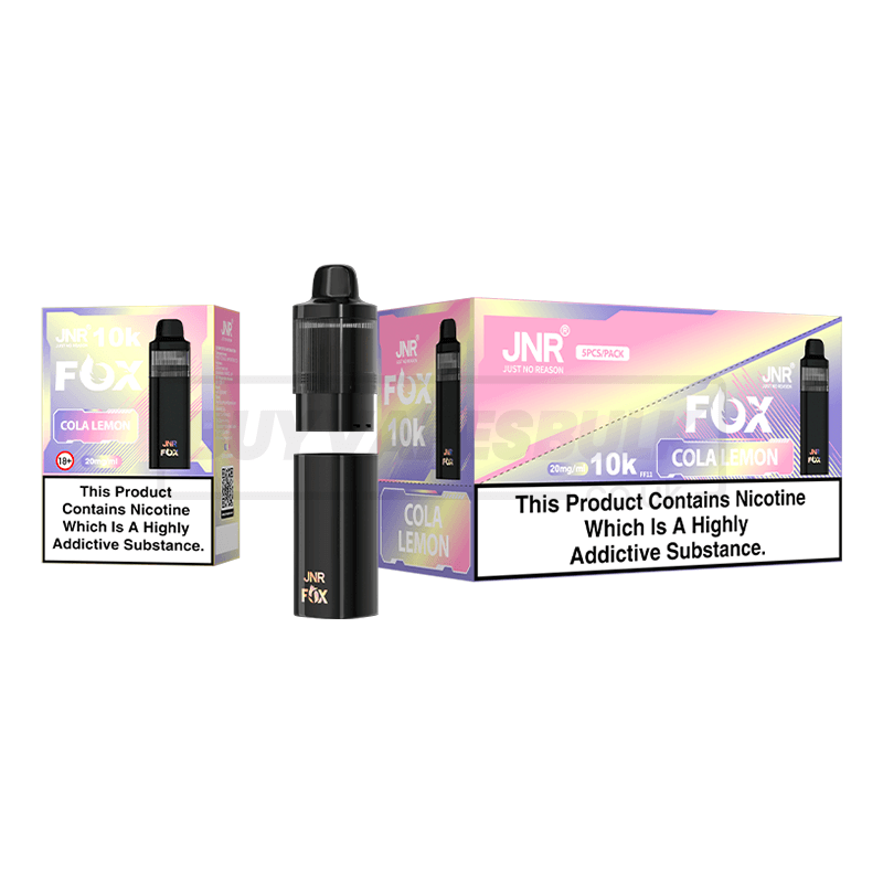 Cola Lemon JNR Fox 10K Prefilled Vape Kit 5 Pack