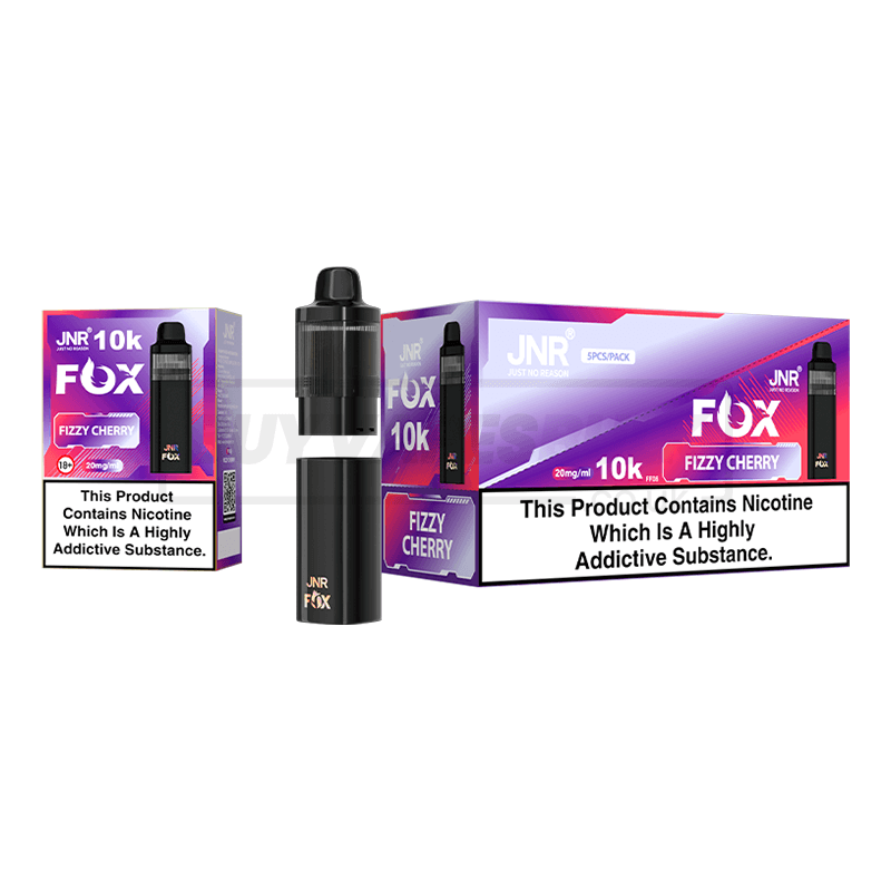 Fizzy Cherry JNR Fox 10K Prefilled Vape Kit 5 Pack