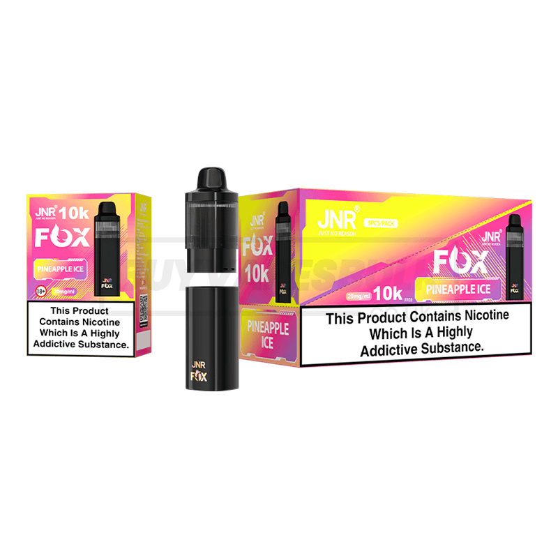 Pineapple Ice JNR Fox 10K Prefilled Vape Kit 5 Pack