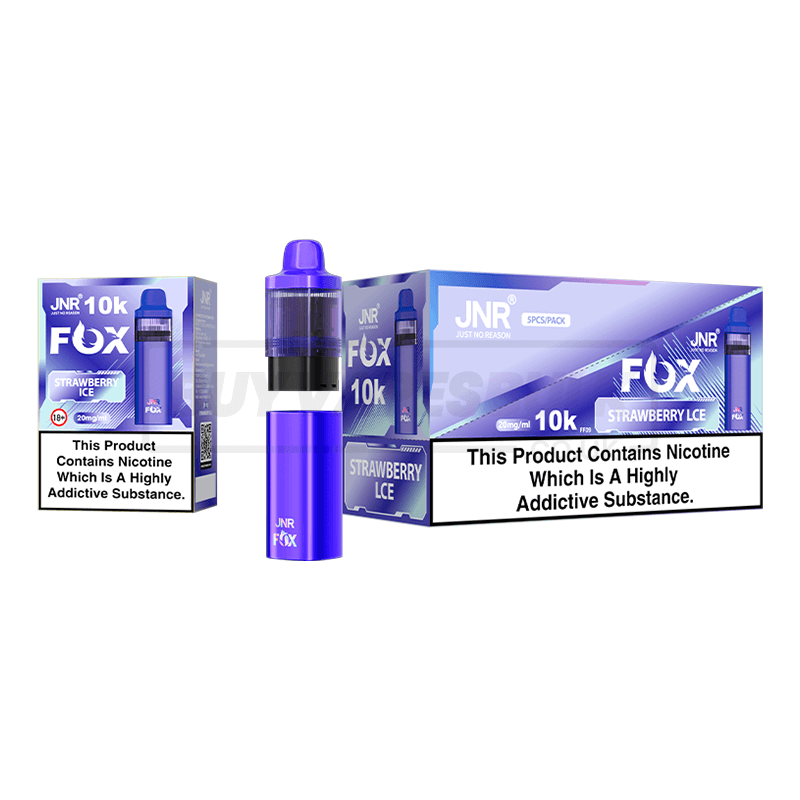 Strawberry Ice JNR Fox 10K Prefilled Vape Kit 5 Pack