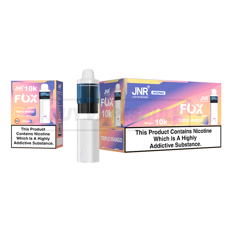 Triple Mango JNR Fox 10K Prefilled Vape Kit 5 Pack