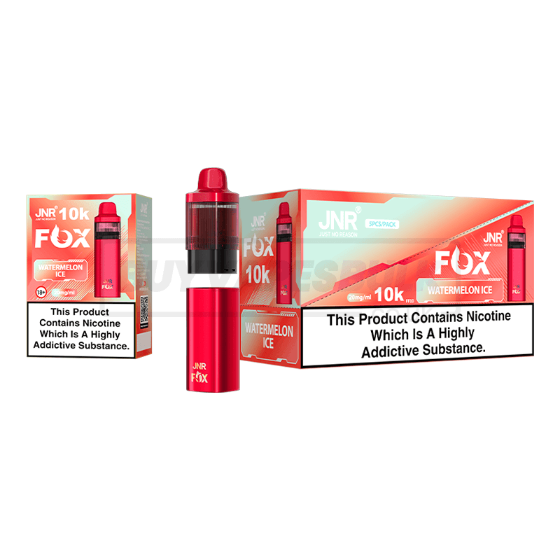 Watermelon Ice JNR Fox 10K Prefilled Vape Kit 5 Pack