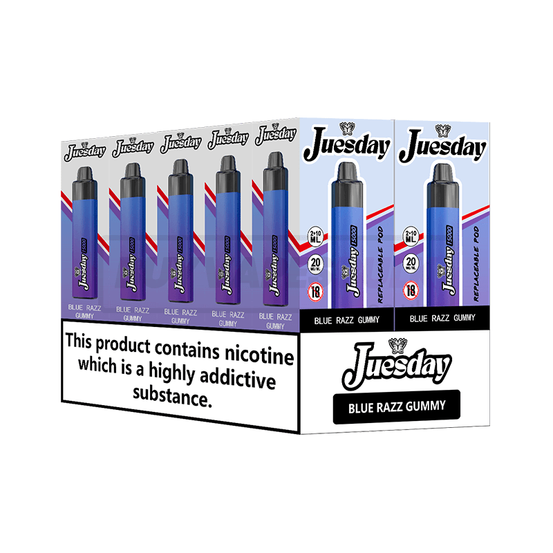 Blue Razz Gummy Juesday 15K Prefilled Vape Kit 10 Pack