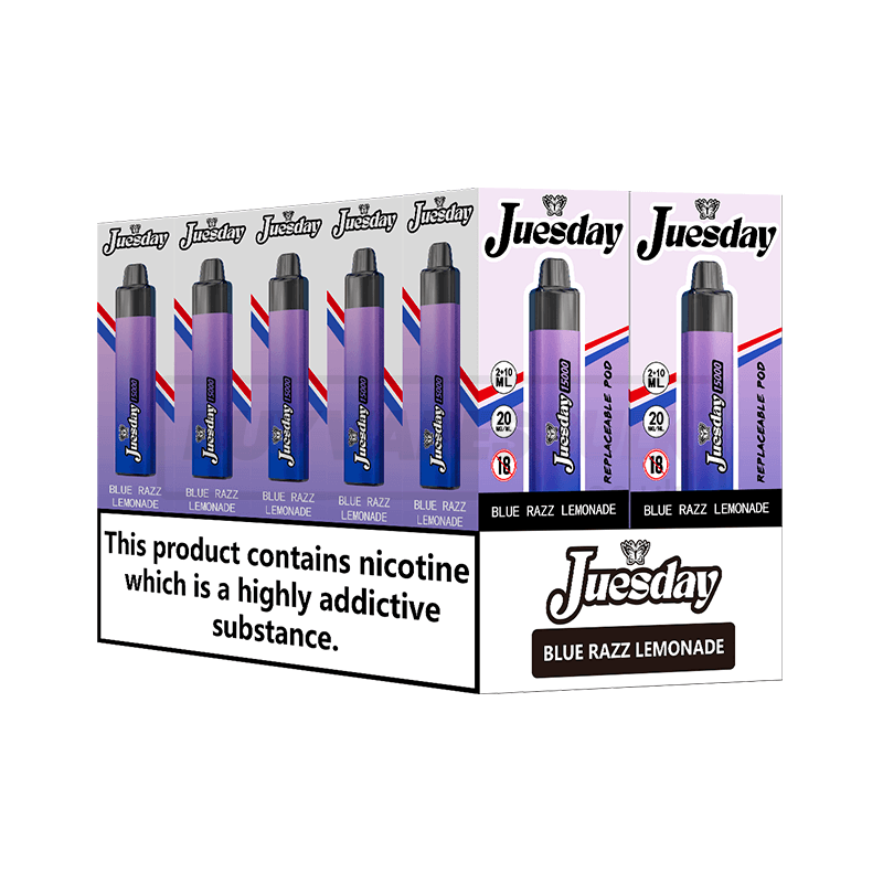 Blue Razz Lemonade Juesday 15K Prefilled Vape Kit 10 Pack