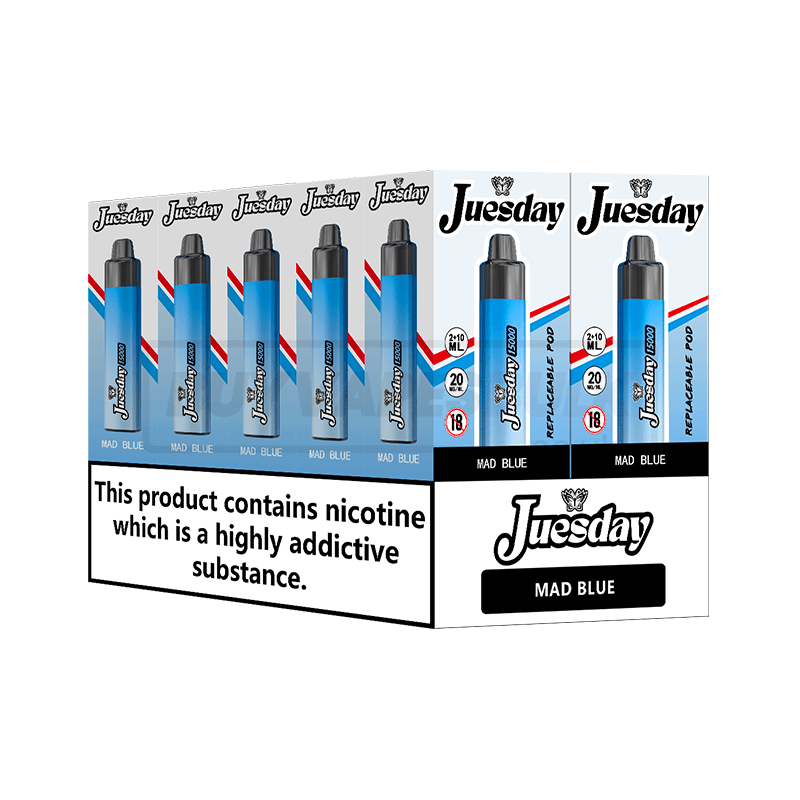 Mad Blue Juesday 15K Prefilled Vape Kit 10 Pack