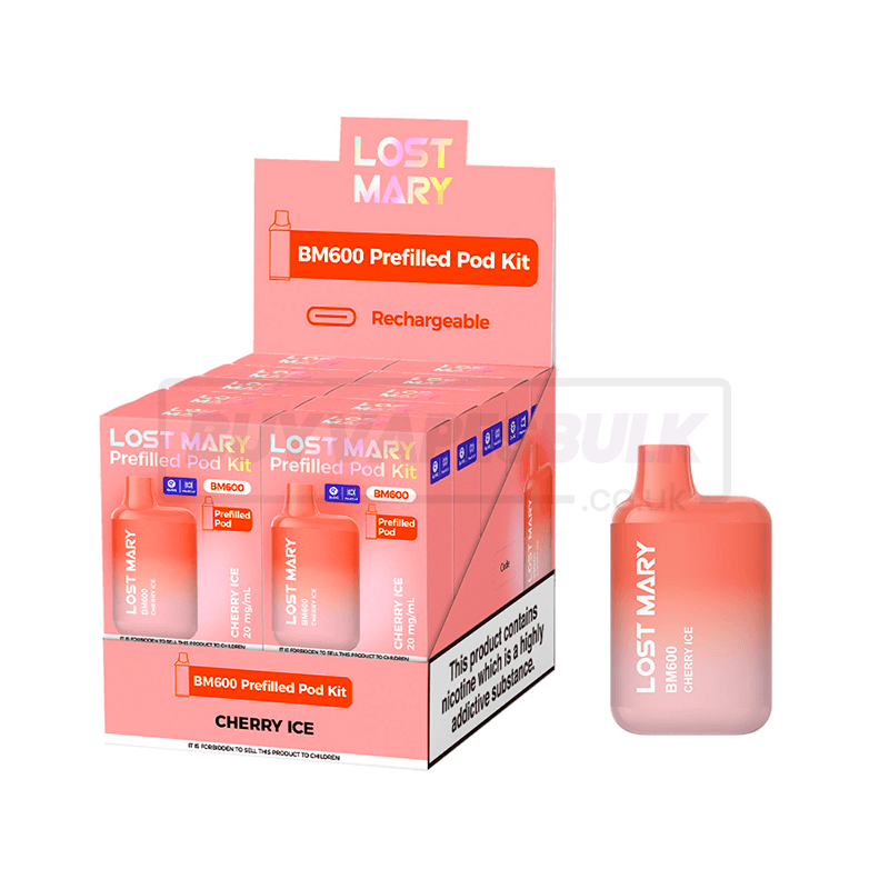 Cherry Ice Lost Mary BM600 Prefilled Vape Kit 10 Pack