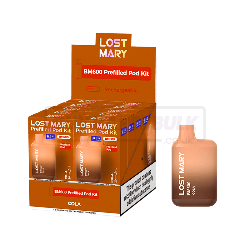 Cola Lost Mary BM600 Prefilled Vape Kit 10 Pack