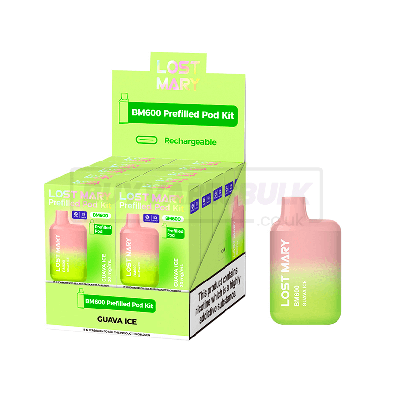 Guava Ice Lost Mary BM600 Prefilled Vape Kit 10 Pack