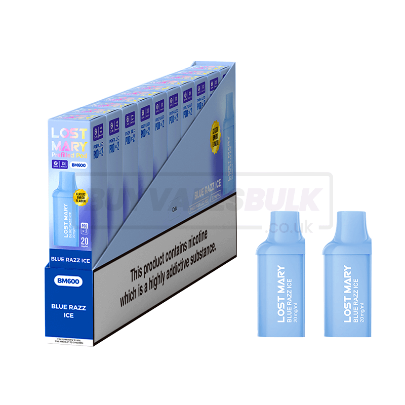 Blue Razz Ice Lost Mary BM600 Prefilled Pods 10 Pack
