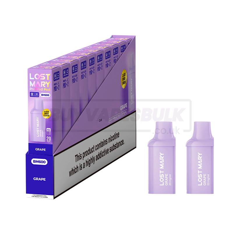 Grape Lost Mary BM600 Prefilled Pods 10 Pack