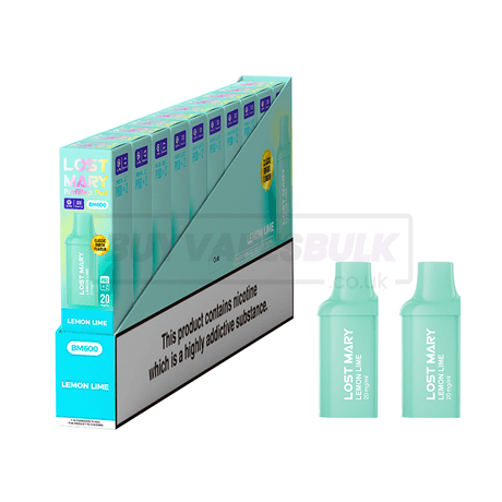 Lemon Lime Lost Mary BM600 Prefilled Pods 10 Pack