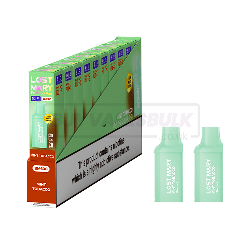 Mint Tobacco Lost Mary BM600 Prefilled Pods 10 Pack