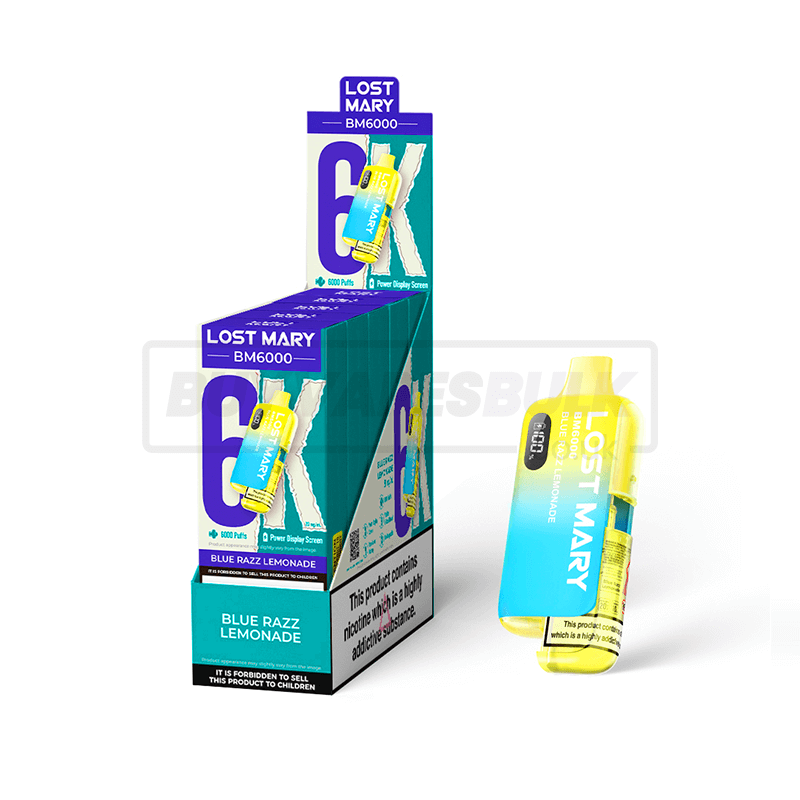 Blue Razz Lemonade Lost Mary BM6000 Prefilled Vape Kit 5 Pack