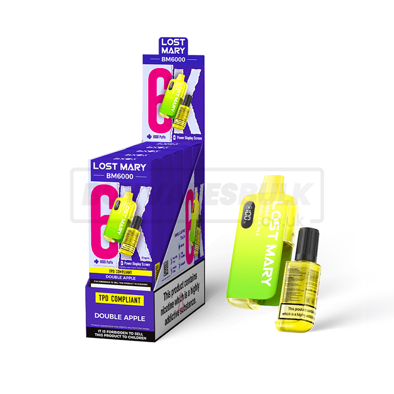 Double Apple Lost Mary BM6000 Prefilled Vape Kit 5 Pack