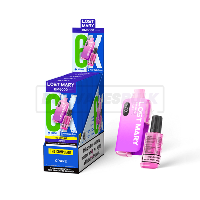 Grape Lost Mary BM6000 Prefilled Vape Kit 5 Pack