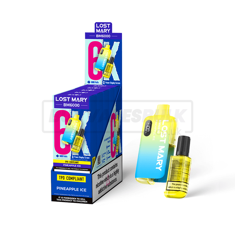 Pineapple Ice Lost Mary BM6000 Prefilled Vape Kit 5 Pack