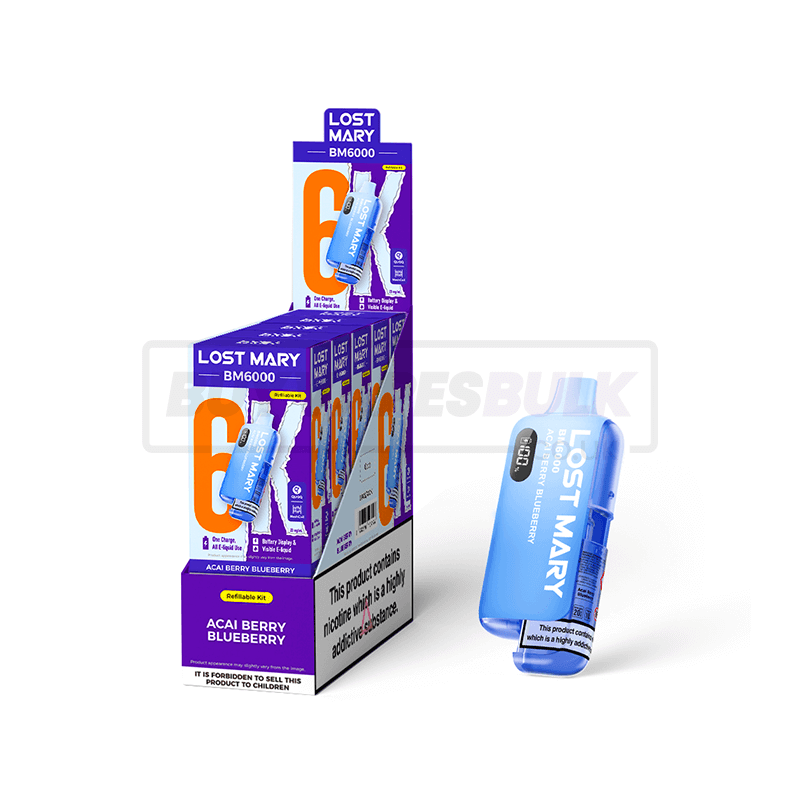 Lost Mary BM6000 Prefilled Vape Kit 5 Pack Acai Berry Blueberry