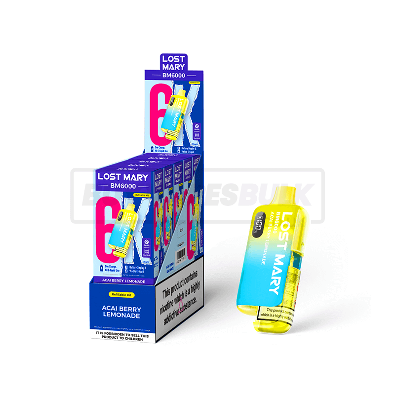 Lost Mary BM6000 Prefilled Vape Kit 5 Pack Acai Berry Lemonade