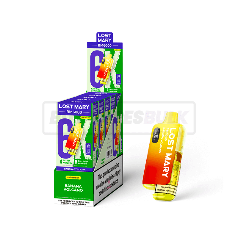 Lost Mary BM6000 Prefilled Vape Kit 5 Pack Banana Volcano