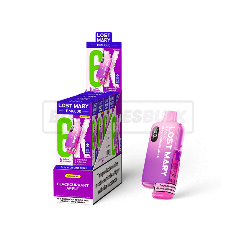 Lost Mary BM6000 Prefilled Vape Kit 5 Pack Blackcurrant Apple