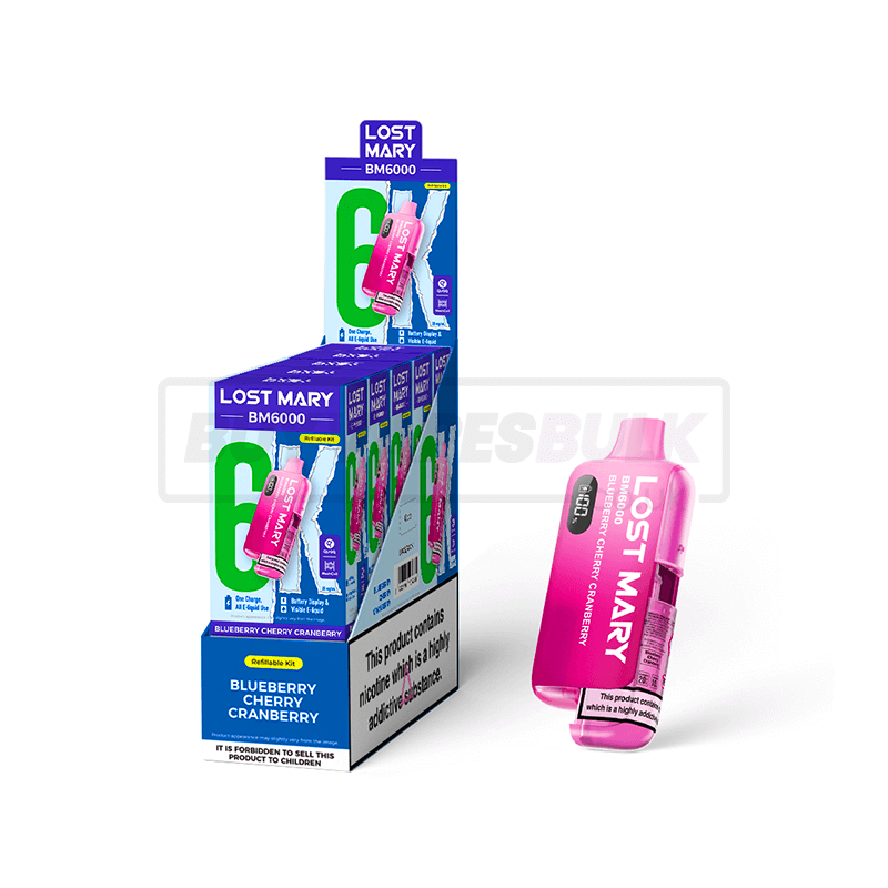Lost Mary BM6000 Prefilled Vape Kit 5 Pack Blueberry Cherry Cranberry