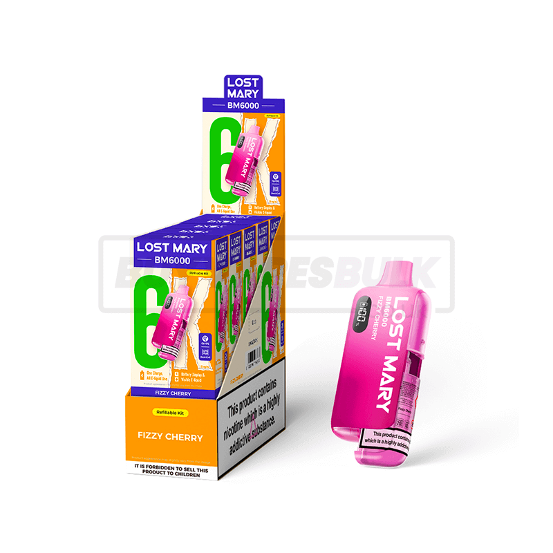 Lost Mary BM6000 Prefilled Vape Kit 5 Pack Fizzy Cherry